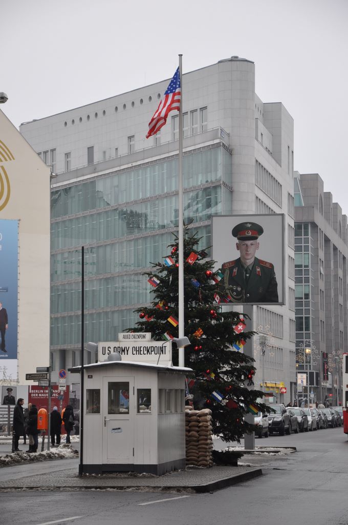 Checkpoint Charlie was the crossing point between the US zone of West Berlin and the Soviet zone of East Berlin.