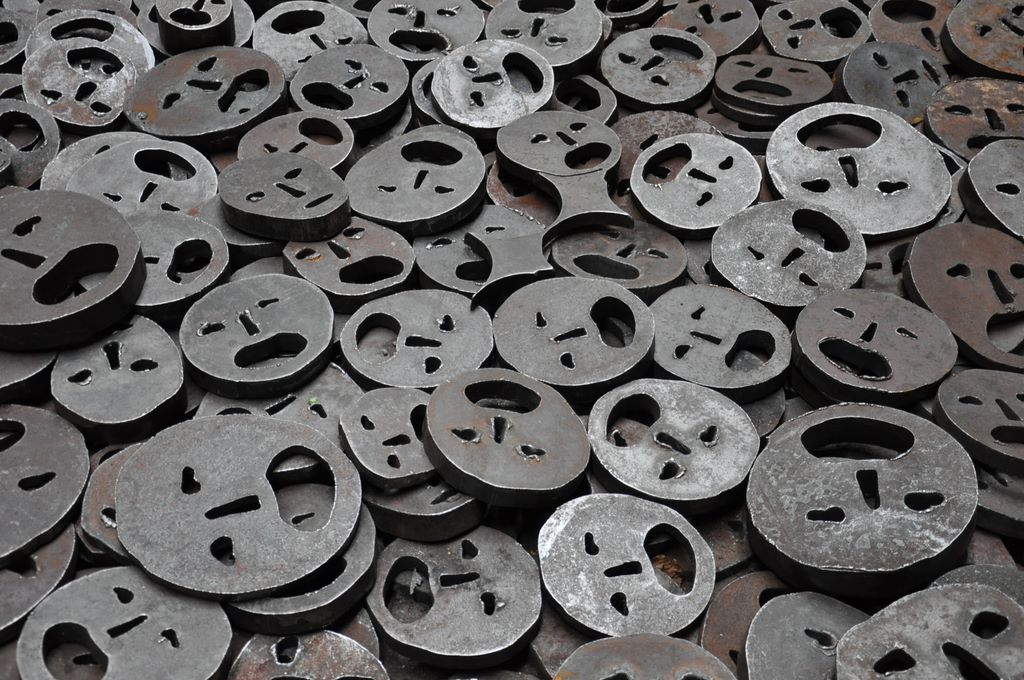 Jewish Museum Berlin. Jüdisches Museum Berlin. Shalekhet - Fallen Leaves by Menashe Kadishman.