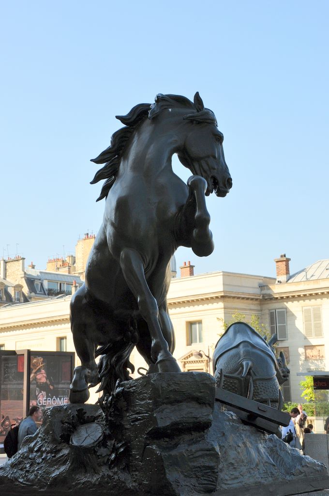 Statues outside Musee d'Orsay, Paris, France.