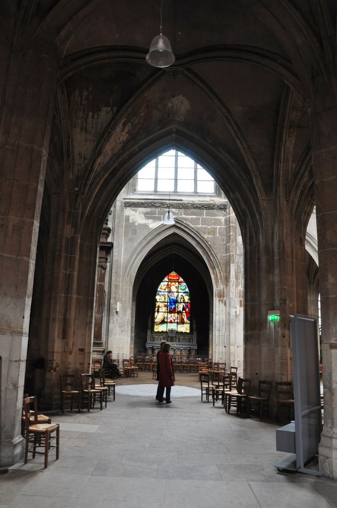 The Church of Eglise Saint-Merri located on the Rue Saint Martin.